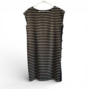 DKNY 100% Silk striped sheath dress, Size M